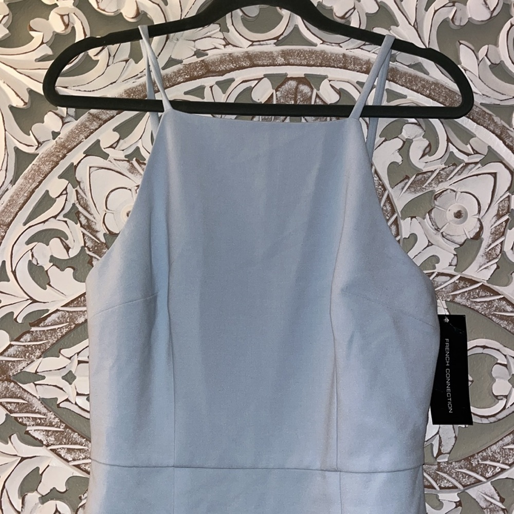 French Connection Women's Whisper Light Stretch Solid Mini Light Blue Dress sz 6 - Picture 6 of 17